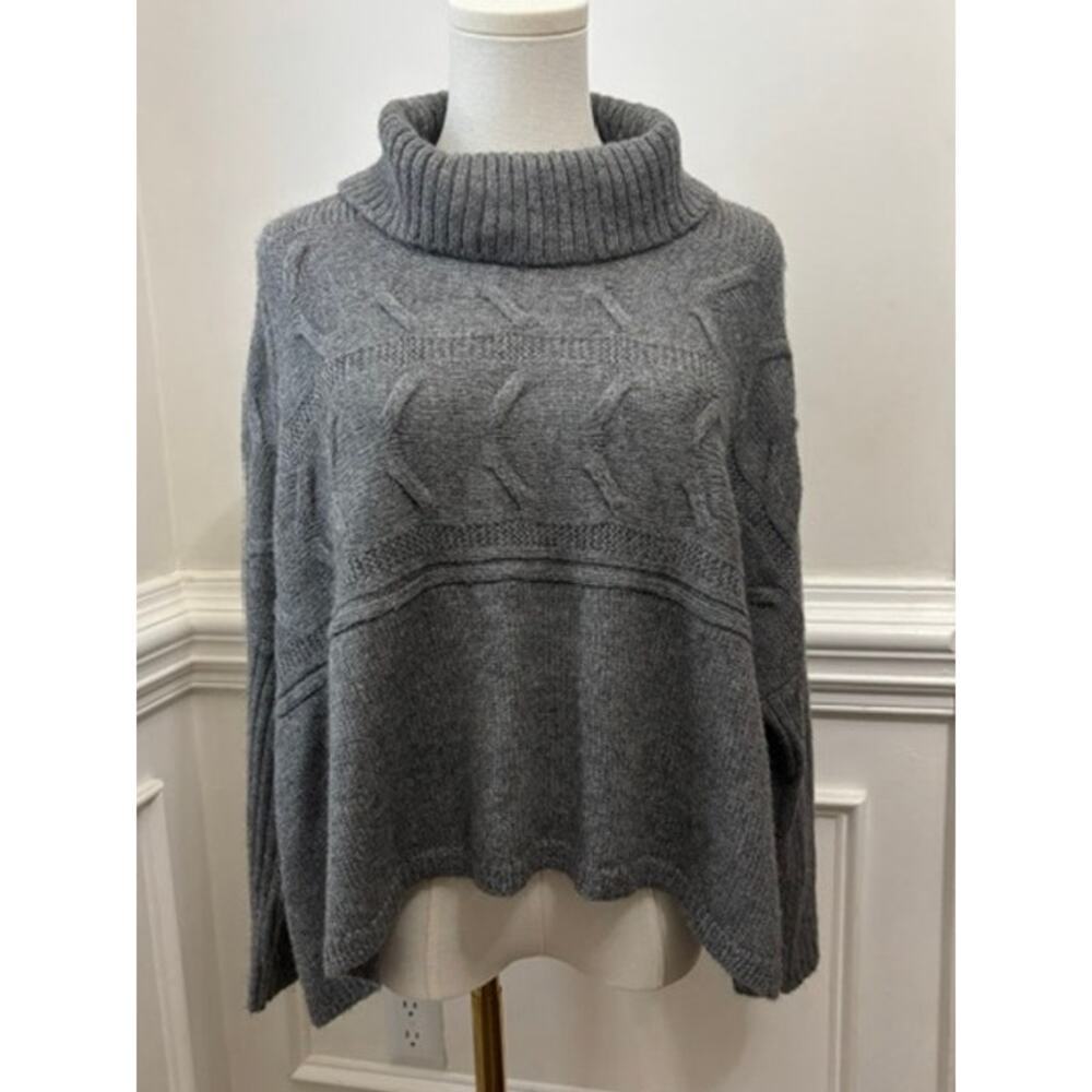 Eileen Fisher Sweater Alpaca Silk Turtleneck Boxy Oversized Small - Picture 2 of 8